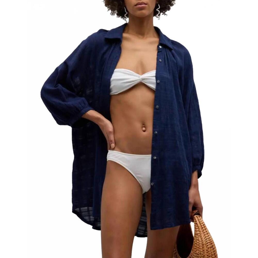 NEW HONORINE wren sun dress coverup in navy